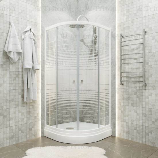 Душевой уголок ТРИТОН Стандарт А 90x90x191 полосы, с поддоном