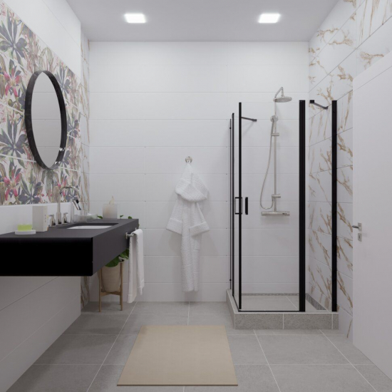 Душевой уголок ТРИТОН Тау-Блэк 90x90x207 без поддона