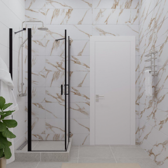 Душевой уголок ТРИТОН Тау-Блэк 90x90x207 без поддона
