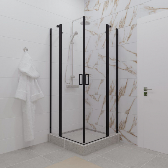 Душевой уголок ТРИТОН Тау-Блэк 90x90x207 без поддона