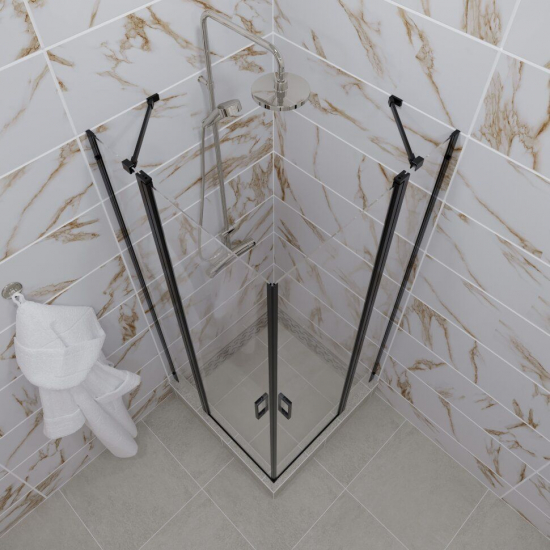 Душевой уголок ТРИТОН Тау-Блэк 90x90x207 без поддона