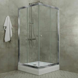 Душевой уголок ТРИТОН Вента-Хром 90x90x185 без поддона
