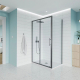 Душевой уголок VECONI Evo 100SP GR 110x100 стекло прозрачное, профиль графит