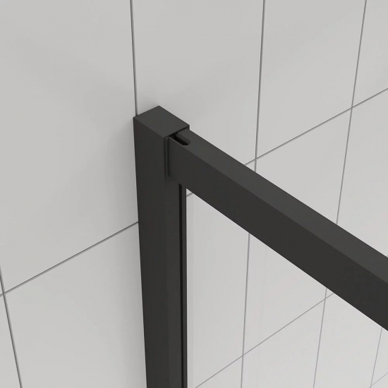 Душевой уголок VECONI Evo 300 B 110x80 стекло прозрачное, профиль чёрный