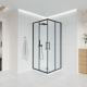 Душевой уголок VECONI Evo 300 B 90x90 стекло прозрачное, профиль чёрный