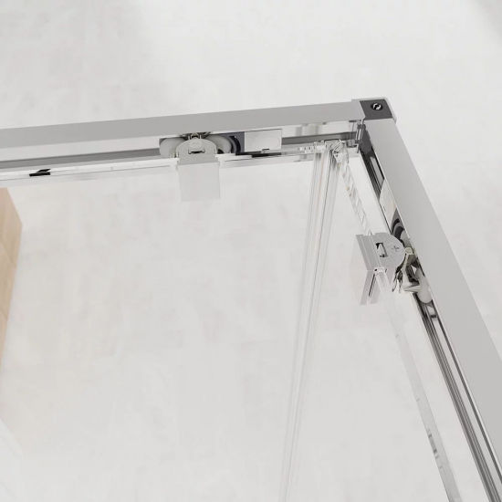 Душевой уголок VECONI Evo 300 CH 110x80 стекло прозрачное, профиль хром