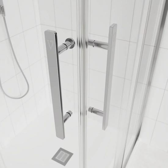 Душевой уголок VECONI Evo 300 CH 120x90 стекло прозрачное, профиль хром