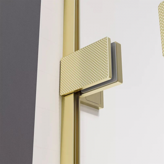 Душевой уголок VECONI Premium Alassio SP G 120x80 стекло прозрачное, профиль золотой