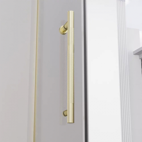 Душевой уголок VECONI Premium Alassio SP G 120x80 стекло прозрачное, профиль золотой