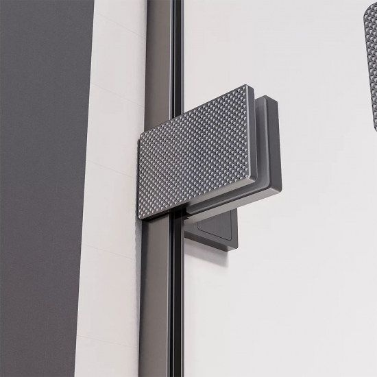 Душевой уголок VECONI Premium Alassio SP GR 130x80 стекло прозрачное, профиль графит