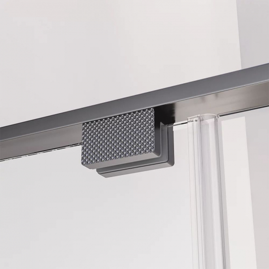 Душевой уголок VECONI Premium Alassio SP GR 130x80 стекло прозрачное, профиль графит