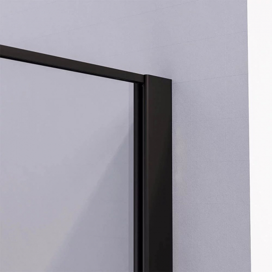 Душевой уголок VECONI Premium Prato 300 SP B-R 170x80 правый, стекло прозрачное, профиль чёрный