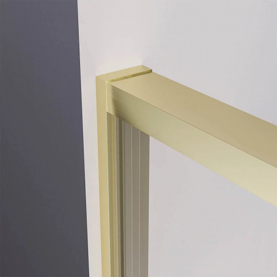 Душевой уголок VECONI Premium Prato 300 SP G-L 120x80 левый, стекло прозрачное, профиль золотой