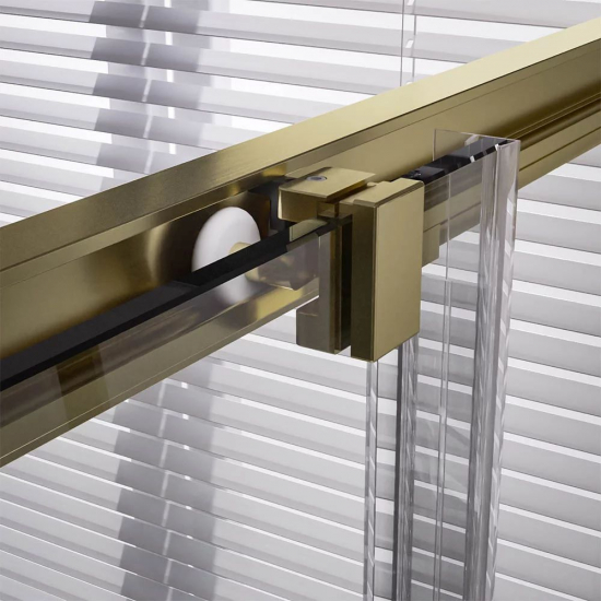 Душевой уголок VECONI Premium Trento PTC-20G 120x90, стекло прозрачное, профиль золотой