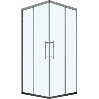 Душевой уголок VECONI Premium Trento PTC-20GR 100x80, стекло прозрачное, профиль графит