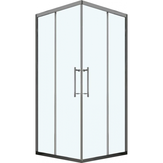 Душевой уголок VECONI Premium Trento PTC-20GR 100x80, стекло прозрачное, профиль графит