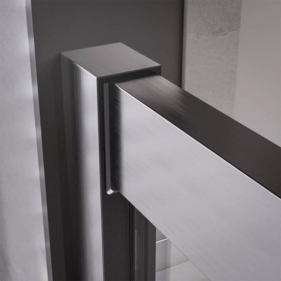 Душевой уголок VECONI Premium Trento PTC-20GR 100x80, стекло прозрачное, профиль графит