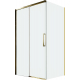 Душевой уголок VECONI Premium Trento PTC-SP-40G 150x90, стекло прозрачное, профиль золотой