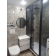 Душевой уголок VECONI Rovigo RV-055BT 140x100 стекло тонированное, профиль чёрный