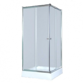 Душевой уголок ВОДНЫЙ МИР ВМ-8126 90x90x196 стекло белое рифлёное, с поддоном