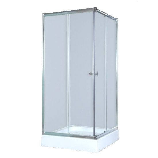 Душевой уголок ВОДНЫЙ МИР ВМ-8126 90x90x196 стекло белое рифлёное, с поддоном
