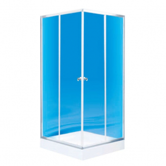 Душевой уголок ВОДНЫЙ МИР ВМ-8127 80x80x182 стекло белое рифлёное, без поддона