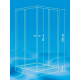 Душевой уголок ВОДНЫЙ МИР ВМ-8127 80x80x182 стекло белое рифлёное, без поддона