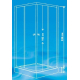 Душевой уголок ВОДНЫЙ МИР ВМ-8127 80x80x196 стекло белое рифлёное, с поддоном