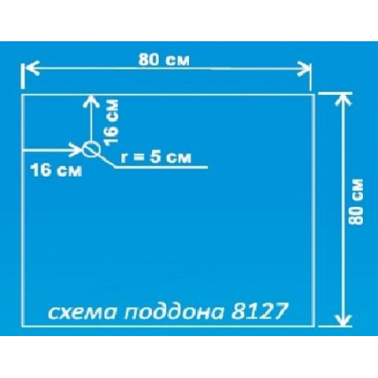 Душевой уголок ВОДНЫЙ МИР ВМ-8127 80x80x196 стекло белое рифлёное, с поддоном