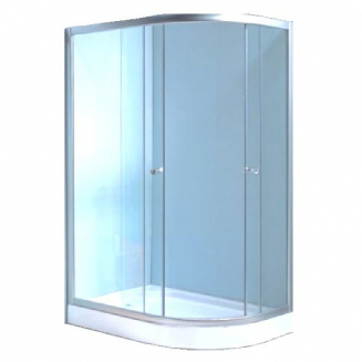 Душевой уголок ВОДНЫЙ МИР ВМ-8135 120x85x196 L стекло белое рифлёное, с поддоном левый