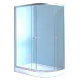 Душевой уголок ВОДНЫЙ МИР ВМ-8135 120x85x196 L стекло белое рифлёное, с поддоном левый