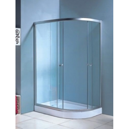 Душевой уголок ВОДНЫЙ МИР ВМ-8135 120x85x196 L стекло белое рифлёное, с поддоном левый