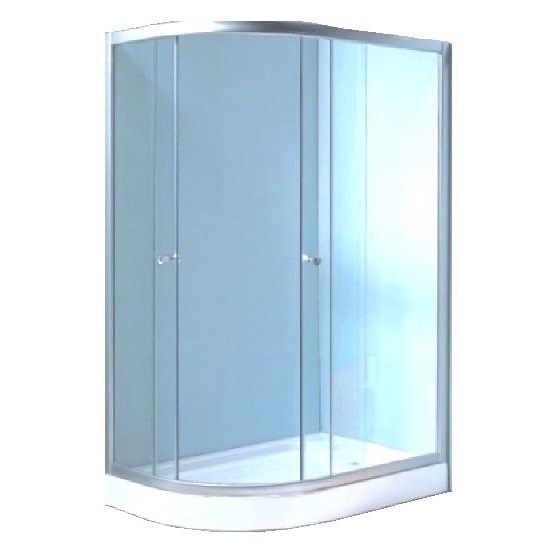 Душевой уголок ВОДНЫЙ МИР ВМ-8135 120x85x196 стекло белое рифлёное, с поддоном правый