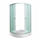 Душевой уголок ВОДНЫЙ МИР ВМ-8163 100x100x195 стекло белое рифлёное, с поддоном
