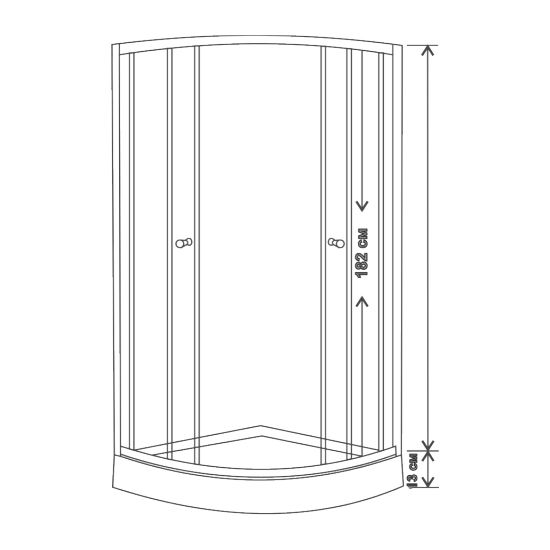 Душевой уголок ВОДНЫЙ МИР ВМ-8163 100x100x195 стекло белое рифлёное, с поддоном