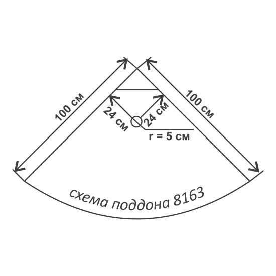 Душевой уголок ВОДНЫЙ МИР ВМ-8163 100x100x195 стекло белое рифлёное, с поддоном