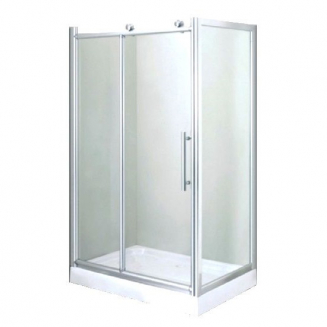 Душевой уголок ВОДНЫЙ МИР ВМ-954 120x80x200 L стекло белое рифлёное, с поддоном левый