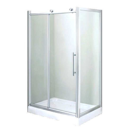 Душевой уголок ВОДНЫЙ МИР ВМ-954 120x80x200 L стекло белое рифлёное, с поддоном левый