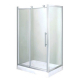 Душевой уголок ВОДНЫЙ МИР ВМ-954 120x80x200 L стекло белое рифлёное, с поддоном левый