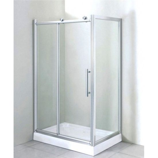 Душевой уголок ВОДНЫЙ МИР ВМ-954 120x80x200 L стекло белое рифлёное, с поддоном левый