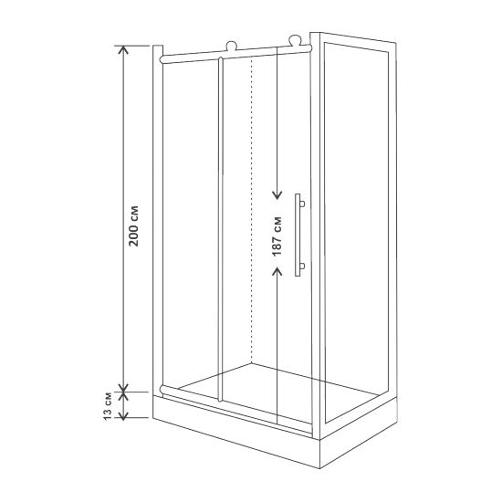 Душевой уголок ВОДНЫЙ МИР ВМ-954 120x80x200 L стекло белое рифлёное, с поддоном левый
