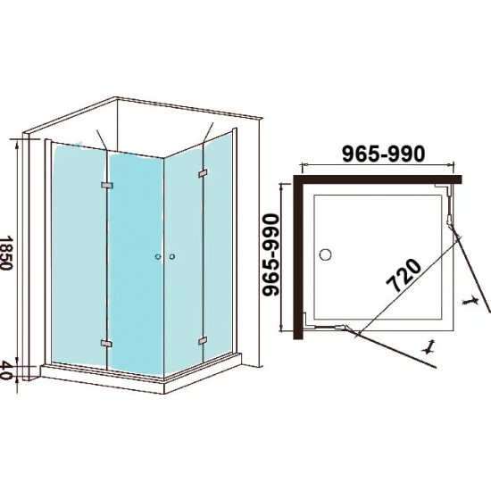 Душевой уголок WeltWasser WW200 200Q22-100