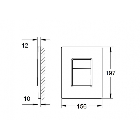 Кнопка для инсталляции AQUATEK PNN-0000003 (025СQ) хром матовый, пневматическая