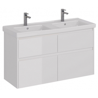 Тумба для комплекта LEMARK Combi 125, 4 ящика, белый глянец, под раковину Гармония 125