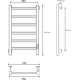 Полотенцесушитель электрический МАРГРОИД Вид 81-10 80x50 R чёрный матовый
