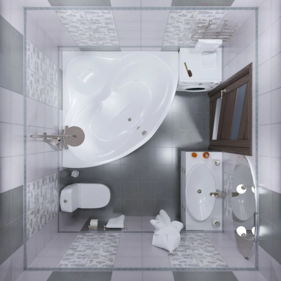 Акриловая ванна ТРИТОН Сабина Экстра 160x160 см, угловая, с каркасом, четверть круга