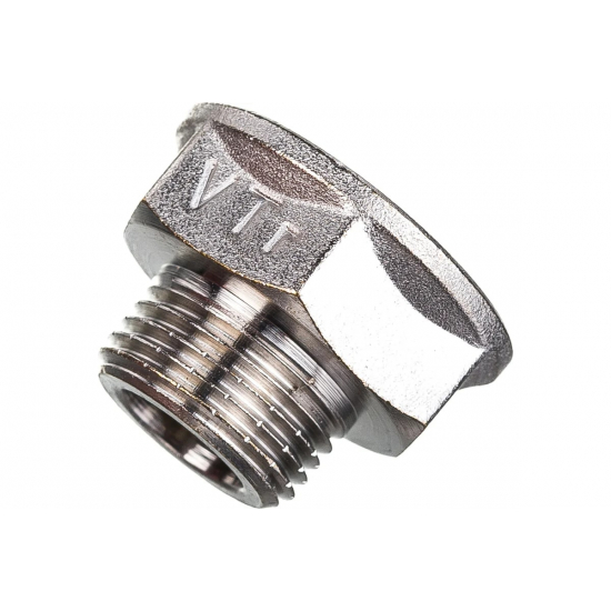 Переходник резьбовой VALTEC 1/2" х 3/8" латунный 15-10 мм VTr.592.N.0403