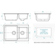 Мойка для кухни DOMACI Болонья М-191 1.5 чаши 765х500 мм, серый