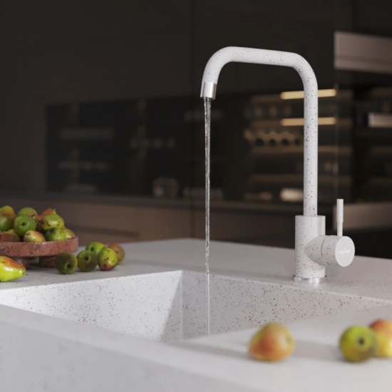 Смеситель для кухни MIXLINE ML-GS12 (328) из нержавеющей стали, бежевый