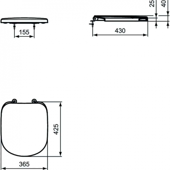 Сиденье для унитаза IDEAL STANDARD Tempo T679301 с микролифтом, петли пластик